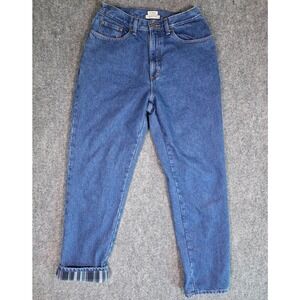 LL Bean Flannel Lined Mom Jeans Original Fit Relaxed High Rise Sz 10 MT 90s